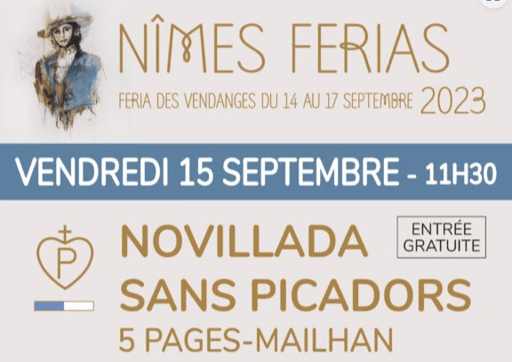 NÎMES – Cartel officiel de la Novillada sans picadors du Trophée Nimeño II…