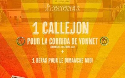 Gagnez votre callejon pour la Feria de la Crau 2021 !!!
