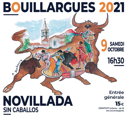 BOUILLARGUES – Cartel officiel de la novillada sin caballos …