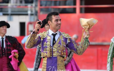 SAINT-MARTIN-DE-CRAU (02.10.2021) – GOMEZ DEL PILAR et JESUS ENRIQUE COLOMBO coupent une oreille.