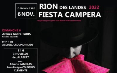 RION DES LANDES – Présentation du week-end taurin des 5 et 6 novembre …