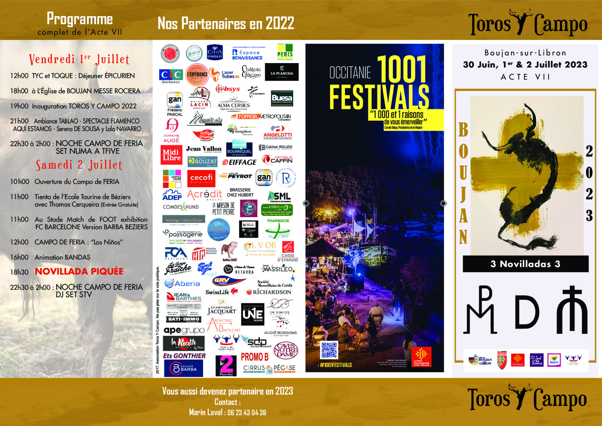 BOUJAN SUR LIBRON - Cartels officiels de la Feria Toros y Campo 2023 ...