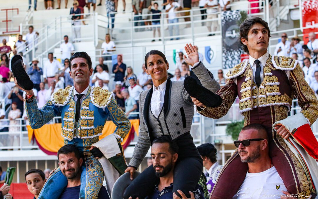 LUNEL (16.07.2023) – ALEJANDRO TALAVANTE gracie “Malagueño” de Garcigrande… La terna sort par la Grande Porte !