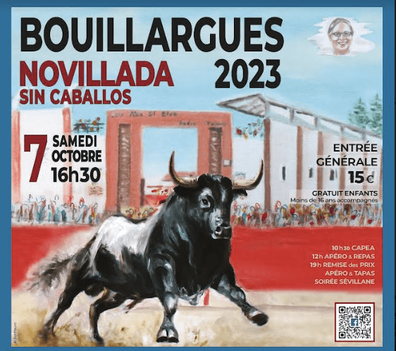 BOUILLARGUES – Cartel et programme de la journée taurine du 7 octobre.