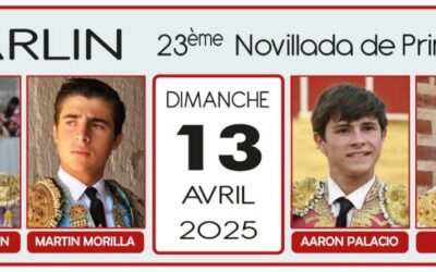 GARLIN – Le cartel complet de la Novillada du 13 avril …